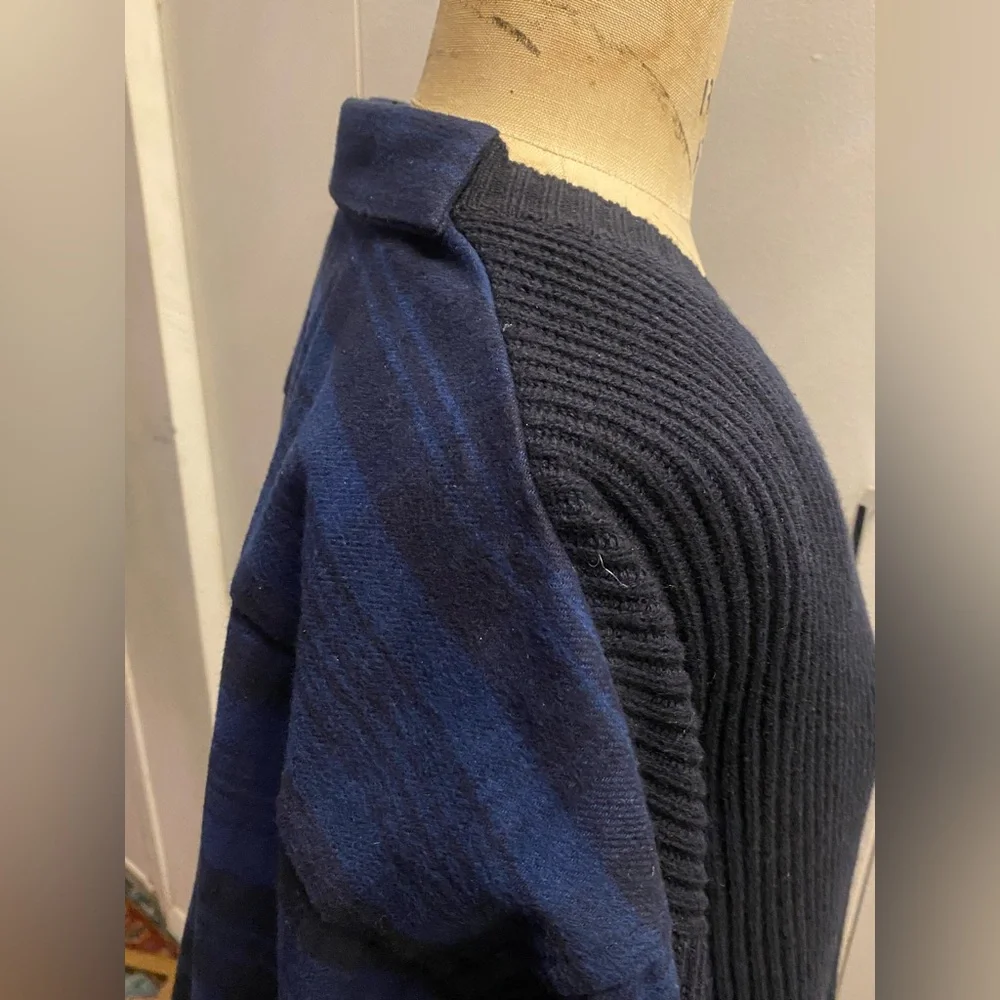 Balenciaga Navy Hybrid Sweater